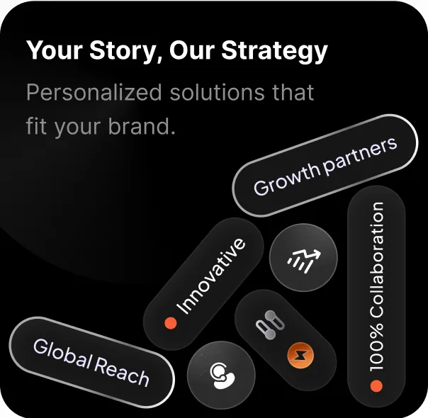 Your Story, Our Strategy — personalized solutions that fit your brand.